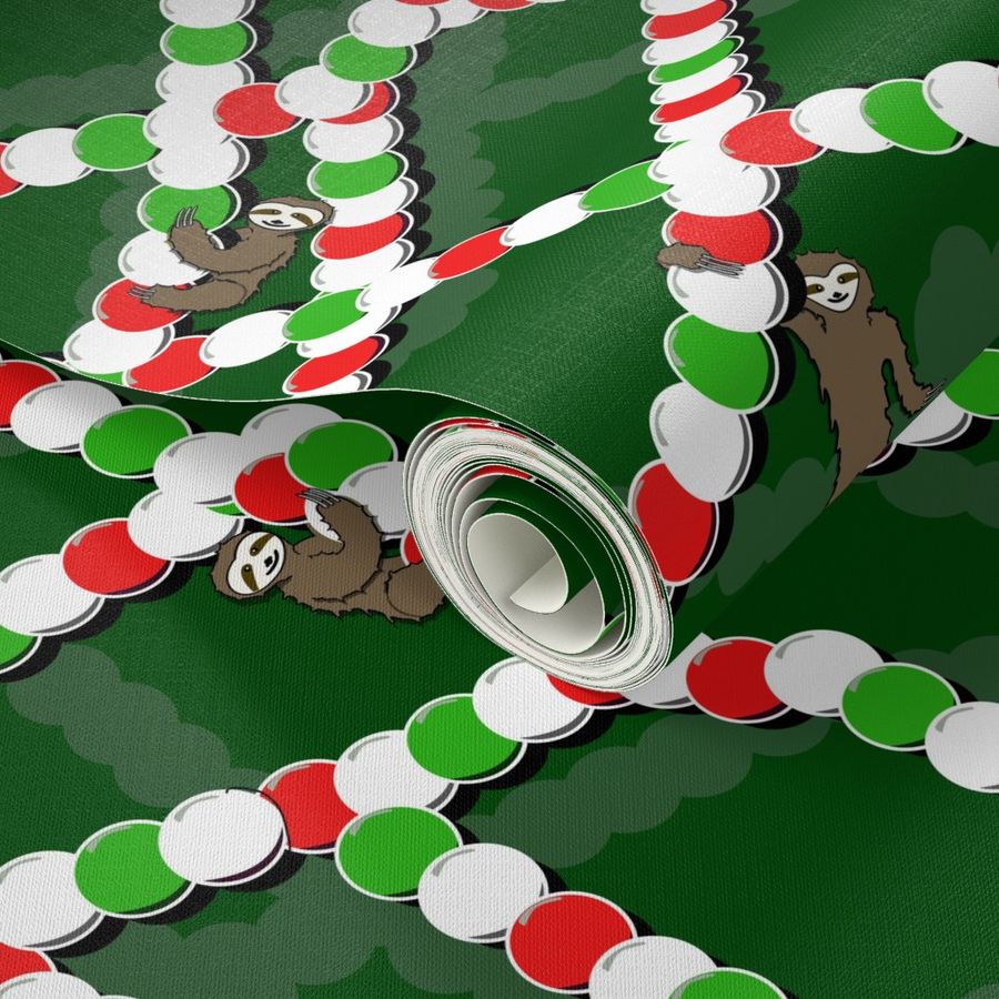 christmas garland sloths