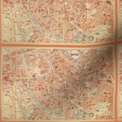 Rome map - antique, tiny