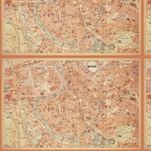 Rome map - antique, tiny