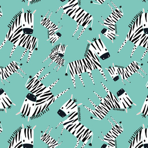 Zebras Aqua Large Scale