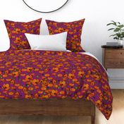 Orange poppy repeat magenta - medium