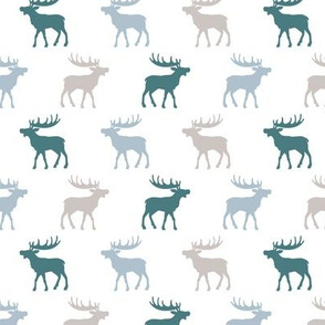 Canadian winter animals woodland moose deer blue boys