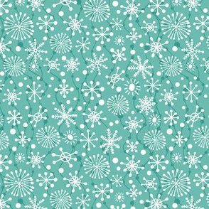 Festive Snowflakes-Teal