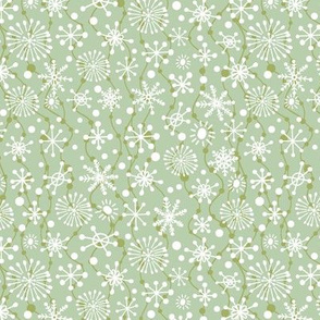 Festive Snowflakes-Sage