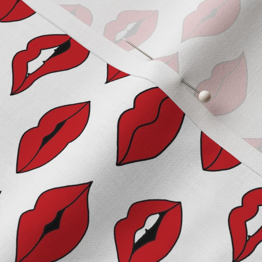 lips pattern fabric - beauty and makeup Fabric | Spoonflower