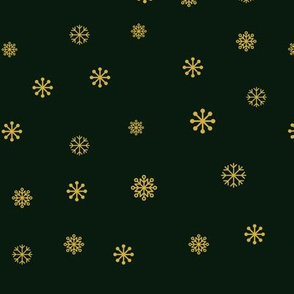 Christmas Snowflakes in green