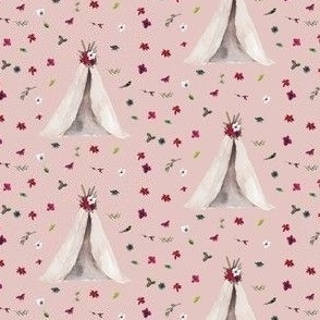 2.5" Christmas Teepee Floral // Cavern Pink