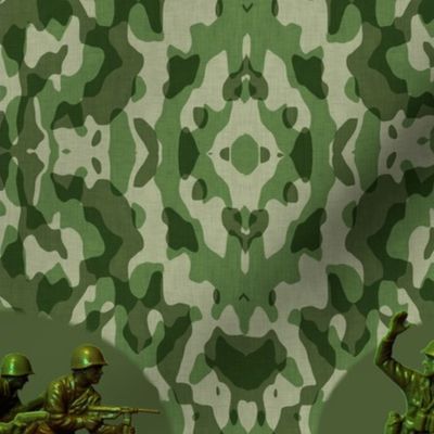 Plastic Army Men Damask