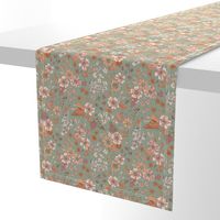 Autumn Floral - Mint Terracotta