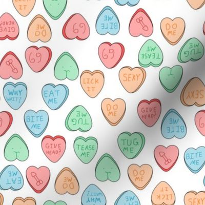 NSFW candy hearts white