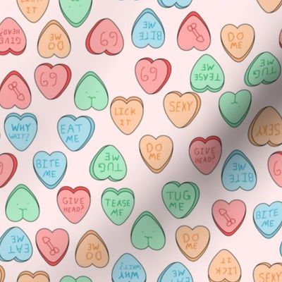 NSFW candy hearts blush