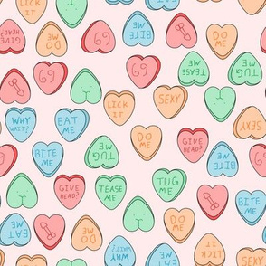 NSFW candy hearts blush