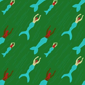 Mermaids in Motion | Retro Festive