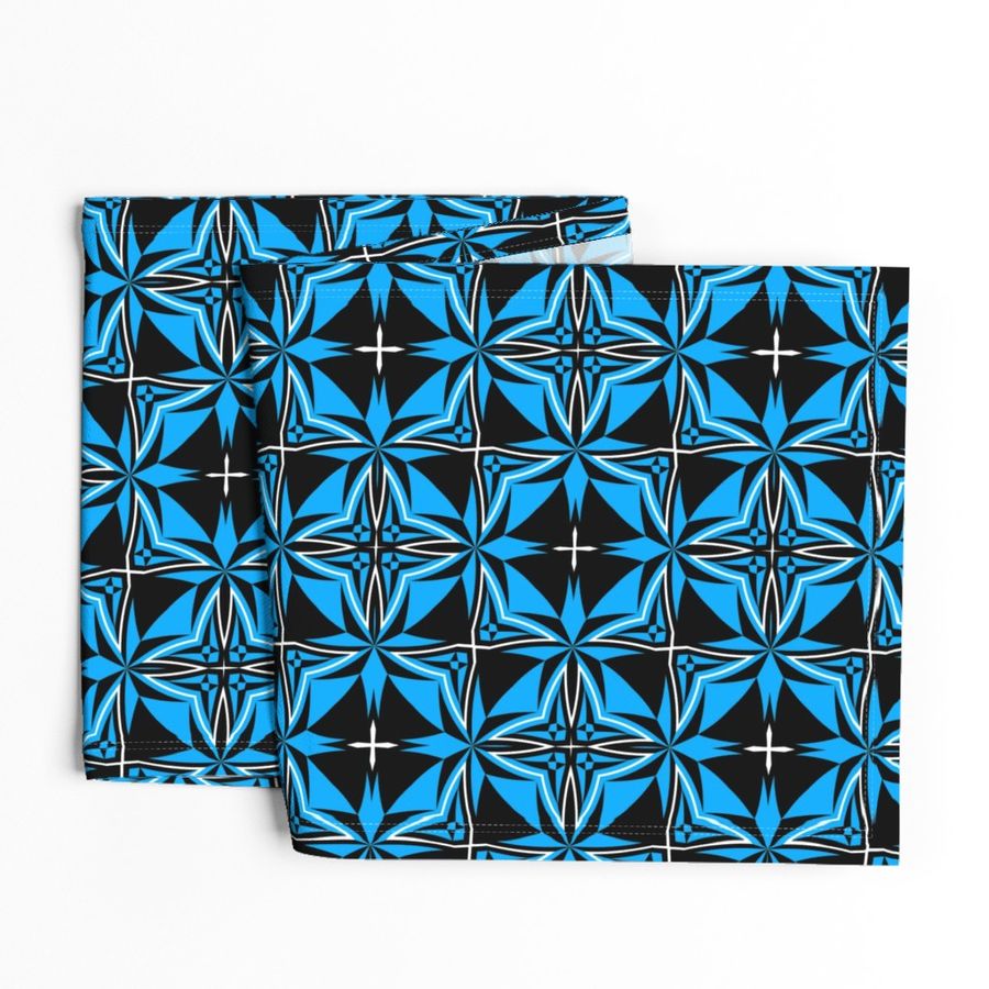 Chevron Mosaic Tile Blue Black