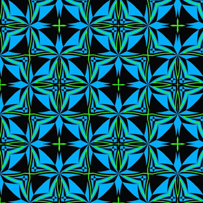 Chevron Mosaic Tile Blue Green