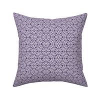 Small Talavera Fan Motif - White on Purple