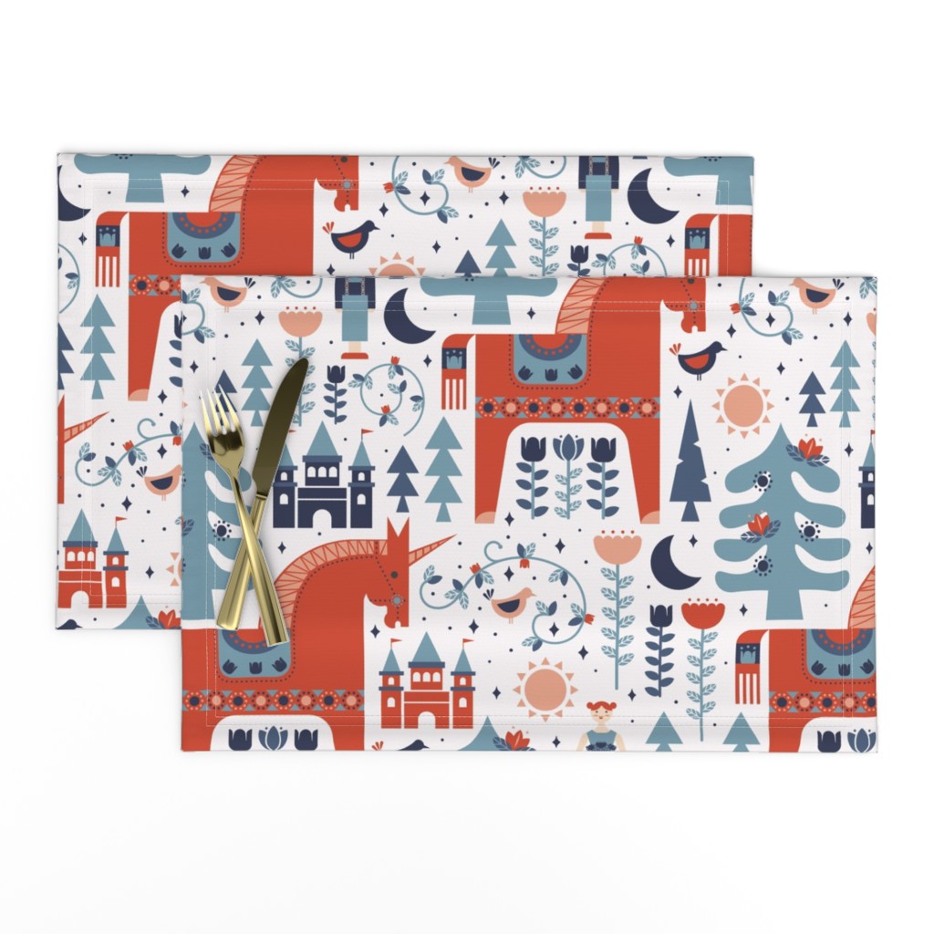 Scandinavian Fairy Tale Blue + Red