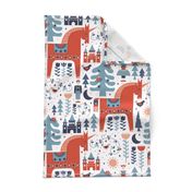 Scandinavian Fairy Tale Blue + Red