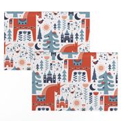 Scandinavian Fairy Tale Blue + Red