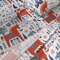 Scandinavian Fairy Tale Blue + Red