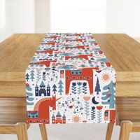 Scandinavian Fairy Tale Blue + Red