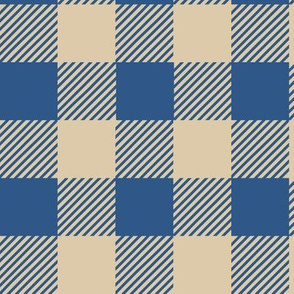 Buffalo Check Plaid Blue Tan