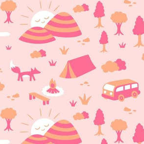 Camping Pink Orange