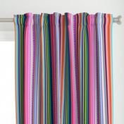 Multicolor Mexican Serape Inspired Stripe Fabric (Smaller Scale)  