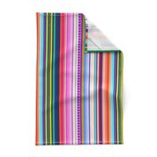 Multicolor Mexican Serape Inspired Stripe Fabric (Smaller Scale)  