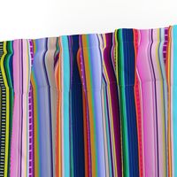 Multicolor Mexican Serape Inspired Stripe Fabric (Smaller Scale)  