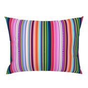 Multicolor Mexican Serape Inspired Stripe Fabric (Smaller Scale)  