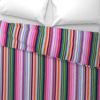 Multicolor Mexican Serape Inspired Stripe Fabric (Smaller Scale)  