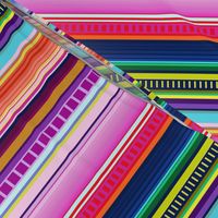 Multicolor Mexican Serape Inspired Stripe Fabric (Smaller Scale)  