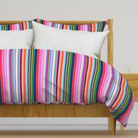 Multicolor Mexican Serape Inspired Stripe Fabric (Smaller Scale)  