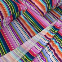 Multicolor Mexican Serape Inspired Stripe Fabric (Smaller Scale)  