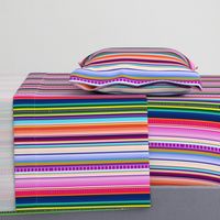Multicolor Mexican Serape Inspired Stripe Fabric (Smaller Scale)  