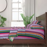 Multicolor Mexican Serape Inspired Stripe Fabric (Smaller Scale)  