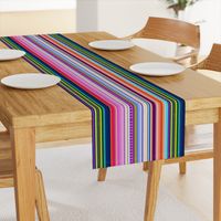 Multicolor Mexican Serape Inspired Stripe Fabric (Smaller Scale)  