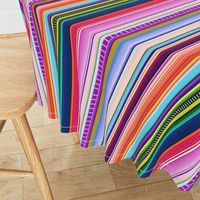 Multicolor Mexican Serape Inspired Stripe Fabric (Smaller Scale)  