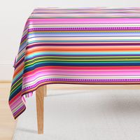 Multicolor Mexican Serape Inspired Stripe Fabric (Smaller Scale)  