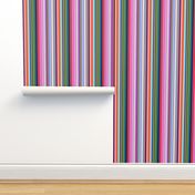 Multicolor Mexican Serape Inspired Stripe Fabric (Smaller Scale)  