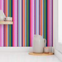 Multicolor Mexican Serape Inspired Stripe Fabric (Smaller Scale)  