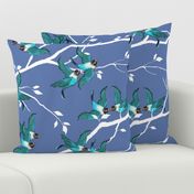 Lovebirds - Love in the Air | Teal-White-Lilac
