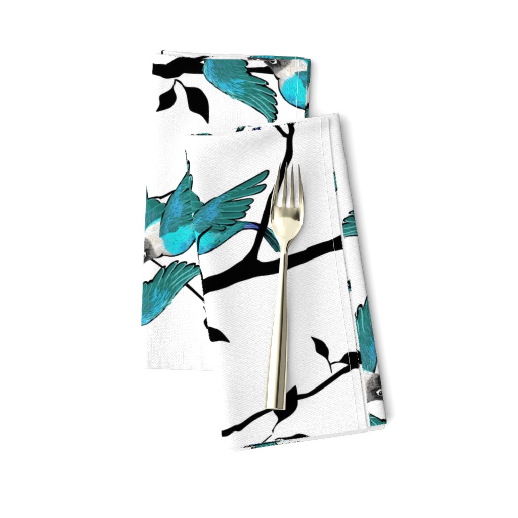 Lovebirds - Love in the Air | Teal-White-Black