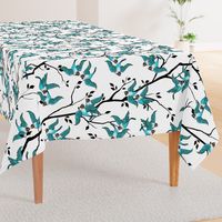 Lovebirds - Love in the Air | Teal-White-Black