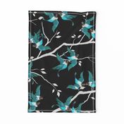 Lovebirds - Love in the Air | Teal-White-Black