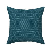 Geometric Florals and Dots / Dark Teal