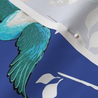 Lovebirds - Love in the Air | Teal-White-Dark Blue