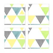 Yellow and Green and Gray Triangles