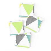Yellow and Green and Gray Triangles